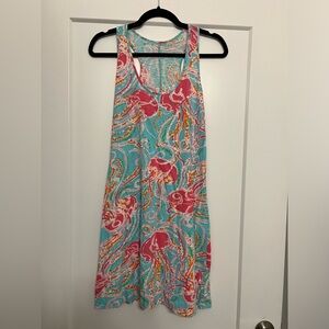 Lilly Pulitzer 100% Cotton Tank Dress Jellyfish Pattern Size Medium